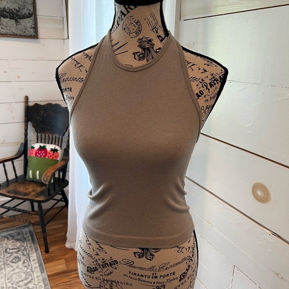 Tops - Intimately Free People racetrack crop top bra size extra small, gray, intimates